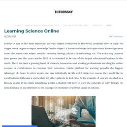Learning Science Online