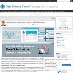 Learning Path to Become a Data Scientist for ASP.NET Developers?