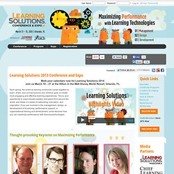 Learning Solutions 2013 - Conference Homepage