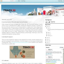 TrackLS : e-Learning Blog: E-Learning Solutions Offered By Qatar Service Providers