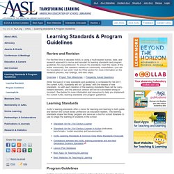 Learning Standards & Program Guidelines