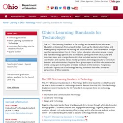 Ohio’s Learning Standards for Technology