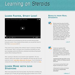 Learning on Steroids - Implement Rapid Learning Tactics