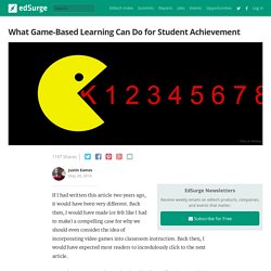 What Game Based Learning Can Do for Student Achievement