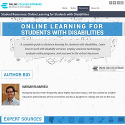 Online College Learning for Students with Disabilities