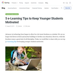5 e-Learning Tips to Keep Younger Students Motivated