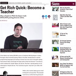 Online learning startup Udemy: Rookie teachers make big money teaching online classes