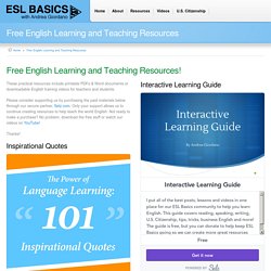 Free English Learning and Teaching Resources