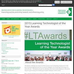 2015 Learning Technologist of the Year Awards