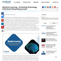 Machine Learning – A Growing Technology Field and A Rewarding Career! - MVA Blog MVA Blog %