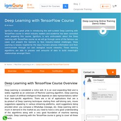 Deep Learning With TensorFlow Course - IgmGuru