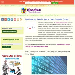 Best Learning Tools for Kids to Learn Computer Coding