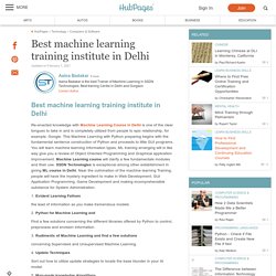 Best machine learning training institute in Delhi