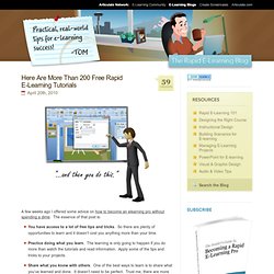 Here Are More Than 200 Free Rapid E-Learning Tutorials