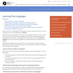 Learning Two Languages