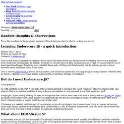 Learning Underscore JS
