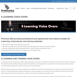 E Learning Voice Over