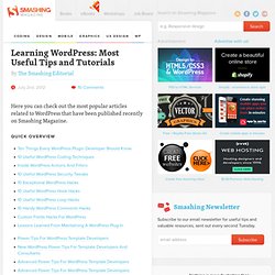 Learning WordPress: Most Useful Tips and Tutorials - Smashing Magazine