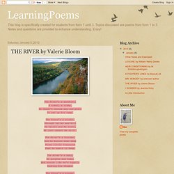 LearningPoems: THE RIVER by Valerie Bloom