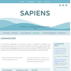 LearningScape – SAPIENS – Alliance Sorbonne Paris Cité