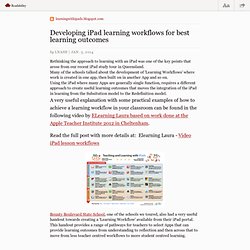 Developing iPad learning workflows for best learning outcomes — learningwithipads.blogspot