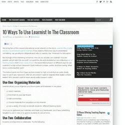 10 Ways To Use Learnist In The Classroom