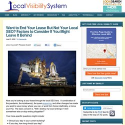 Want to End Your Lease But Not Your Local SEO? Factors to Consider If You Might Leave It Behind