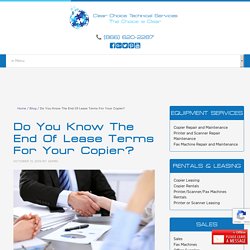 Do You Know The End Of Lease Terms For Your Copier?