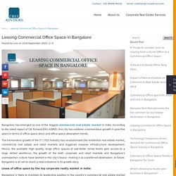 Leasing Commercial Office Space in Bangalore