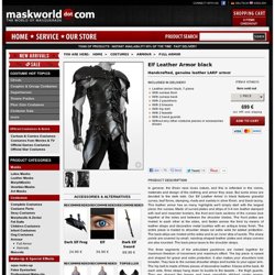Elf Leather Armor black - Handcrafted, genuine leather LARP armor - maskworld.com