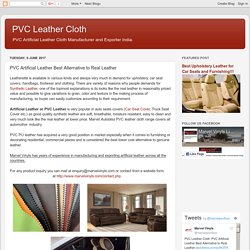 PVC Synthetic Leather Best Alternative to Real Leather