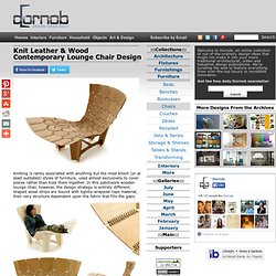 Knit Leather & Wood Contemporary Lounge Chair Design
