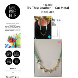 Leather + Cut Metal Necklace