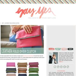 Leather Fold Over Clutch