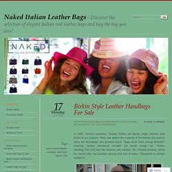 Birkin Style Leather Handbags For Sale