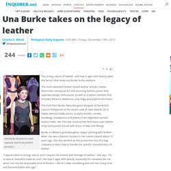 Una Burke takes on the legacy of leather