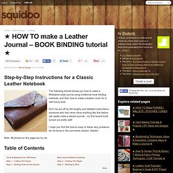 ★ HOW TO make a Leather Journal – BOOK BINDING tutorial ★
