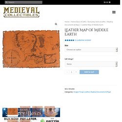Leather Map of Middle Earth - DK1060 - Medieval Collectibles
