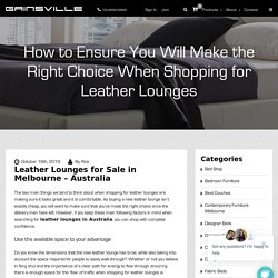 Luxurious Leather Lounges from Gainsville Furniture