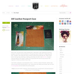 DIY Leather Passport Case