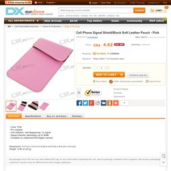 Cell Phone Signal Shield/Block Soft Leather Pouch - Pink