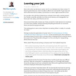 Leaving your Job