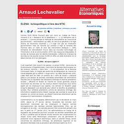 Arnaud Lechevalier » Blog Archive » ELENA : la biopolitique à l’