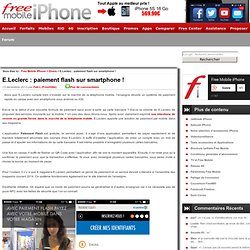 E.Leclerc : paiement flash sur smartphone !