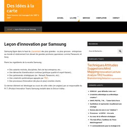 Leçon d'innovation par Samsung