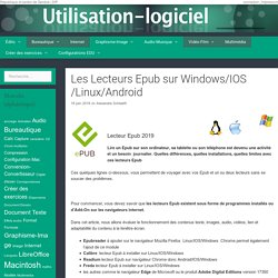 Les Lecteurs Epub sur Windows/IOS/Linux/Android - Utilisation-logiciel