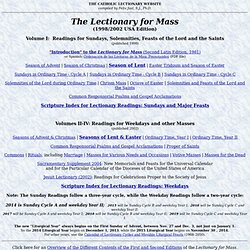Lectionary for Mass - 1998/2002 USA edition