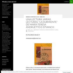 Una lectura, varias lecturas: “La durmiente” de María Teresa Andruetto e Istvanch