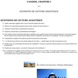 Lecture analytique Candide I