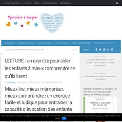 LECTURE : un exercice pour aider les enfants à mieux comprendre ce qu'ils lisent